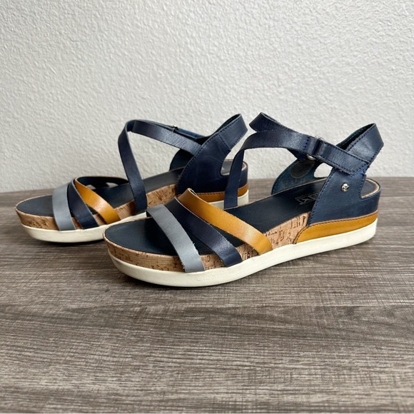 PIKOLINOS Shoes - PIKOLINOS Blue and Yellow Sandals